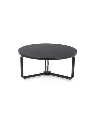 ANTICA Ława Fi 80cm Czarny Marmur/Czarny - Stylowy Akcent