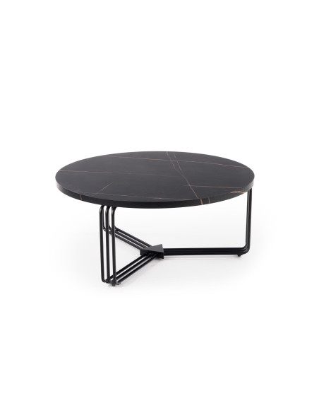 ANTICA Ława Fi 80cm Czarny Marmur/Czarny - Stylowy Akcent