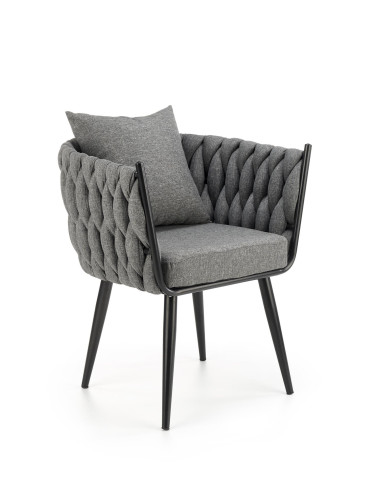 AVATAR Fotel Wypoczynkowy Popielaty z Poduszką - Komfort i Design