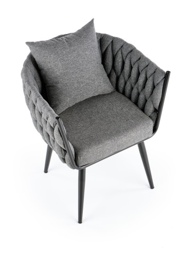 AVATAR Fotel Wypoczynkowy Popielaty z Poduszką - Komfort i Design