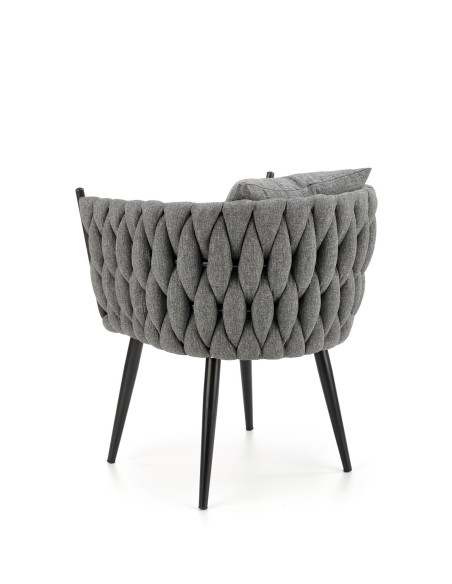 AVATAR Fotel Wypoczynkowy Popielaty z Poduszką - Komfort i Design