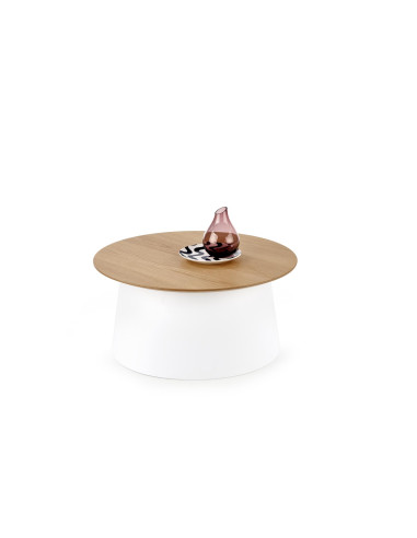 AZURRA S Okrągła Ława Fi69cm Naturalny/Biały - Naturalność i Świeżość