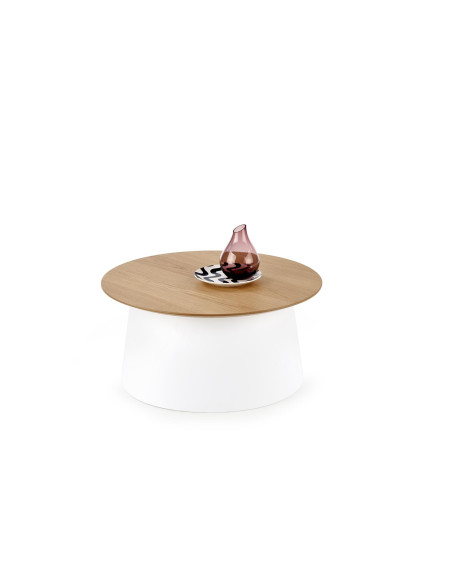 AZURRA S Okrągła Ława Fi69cm Naturalny/Biały - Naturalność i Świeżość