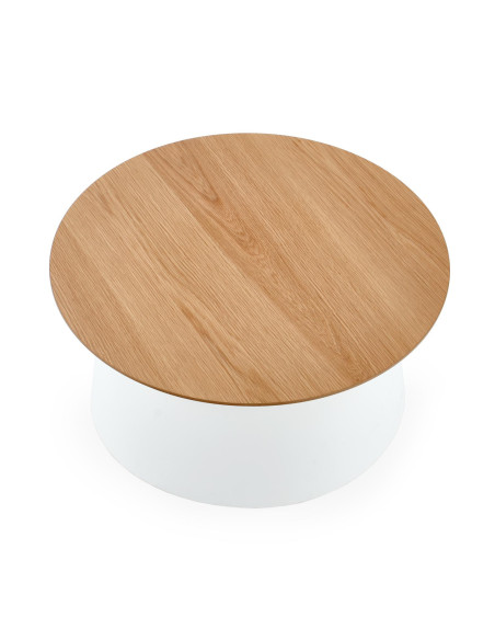 AZURRA S Okrągła Ława Fi69cm Naturalny/Biały - Naturalność i Świeżość