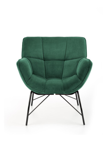 BELTON Fotel Wypoczynkowy Ciemno Zielony Velvet - Głębia Koloru i Wygoda