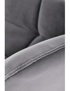 BELTON Fotel Wypoczynkowy Popielaty Velvet - Subtelność i Komfort 2