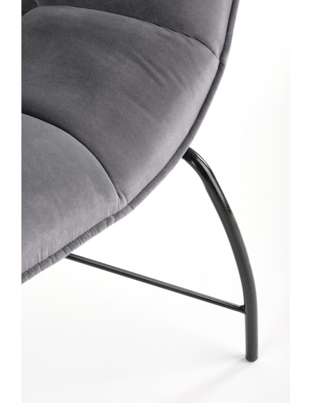 BELTON Fotel Wypoczynkowy Popielaty Velvet - Subtelność i Komfort