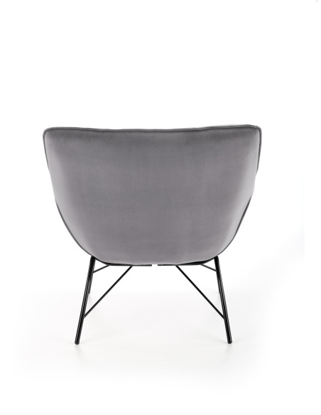 BELTON Fotel Wypoczynkowy Popielaty Velvet - Subtelność i Komfort