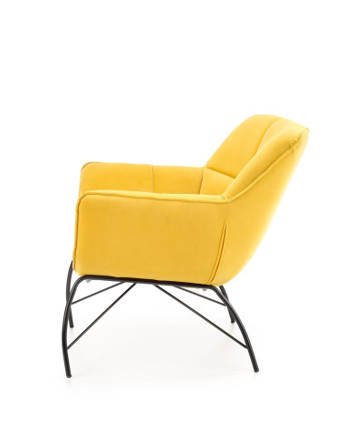 BELTON Fotel Wypoczynkowy Żółty - Energia i Styl