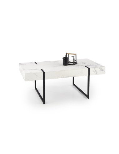 BLANCA Ława Biały Marmur 110/60/43 cm - Elegancja i Nowoczesność