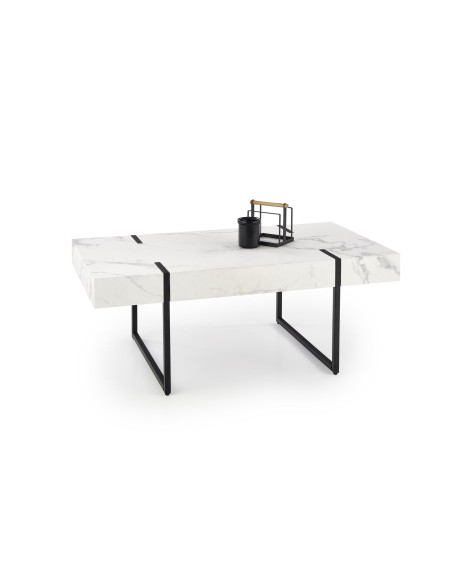 BLANCA Ława Biały Marmur 110/60/43 cm - Elegancja i Nowoczesność