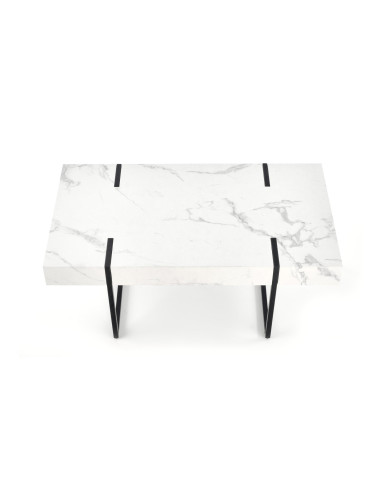 BLANCA Ława Biały Marmur 110/60/43 cm - Elegancja i Nowoczesność