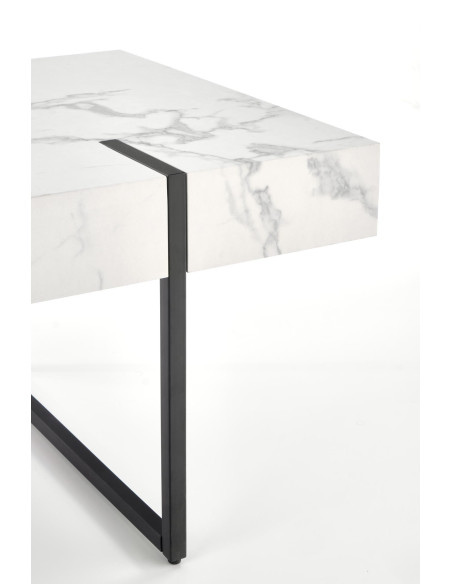 BLANCA Ława Biały Marmur 110/60/43 cm - Elegancja i Nowoczesność