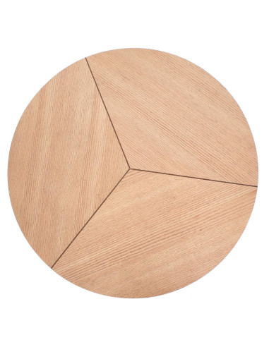 Okrągła ława BARADERO 45 cm dąb naturalny / czarny