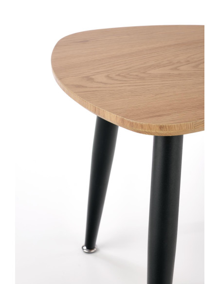 NICEA Zestaw 2 Ław Dąb Złoty/Czarny - Funkcjonalność i Elegancja