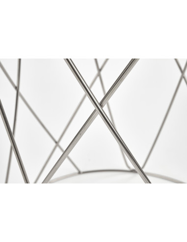 SELENA Szklana Okrągła Ława Stelaż Chrom Połysk Fi55cm - Elegancja i Blask