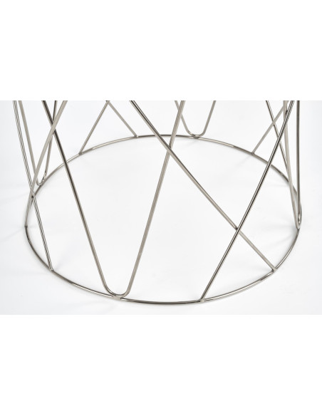 SELENA Szklana Okrągła Ława Stelaż Chrom Połysk Fi55cm - Elegancja i Blask