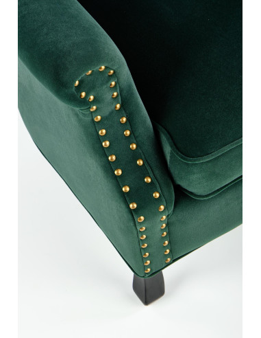 TITAN Fotel Wypoczynkowy Uszak Ciemno Zielony - Głębia Koloru i Komfort