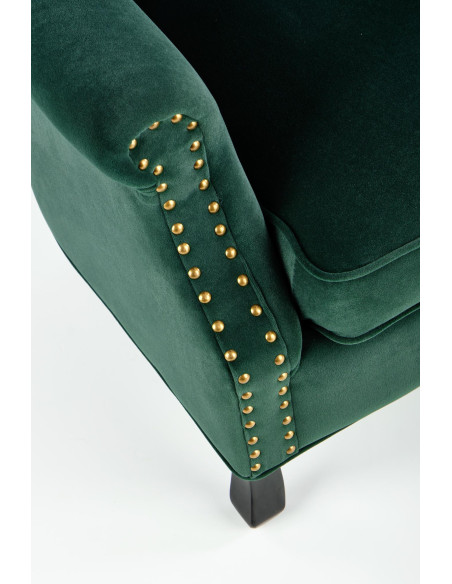 TITAN Fotel Wypoczynkowy Uszak Ciemno Zielony - Głębia Koloru i Komfort