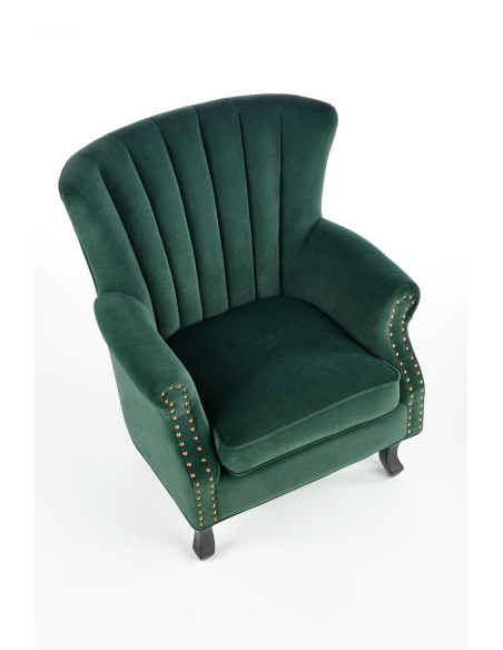 TITAN Fotel Wypoczynkowy Uszak Ciemno Zielony - Głębia Koloru i Komfort