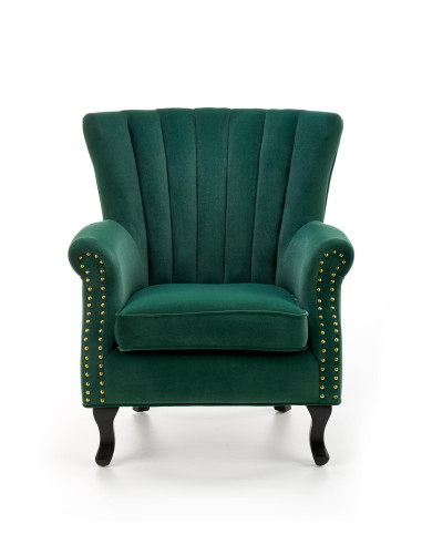 TITAN Fotel Wypoczynkowy Uszak Ciemno Zielony - Głębia Koloru i Komfort