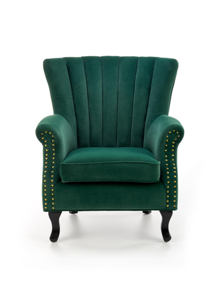 TITAN Fotel Wypoczynkowy Uszak Ciemno Zielony - Głębia Koloru i Komfort