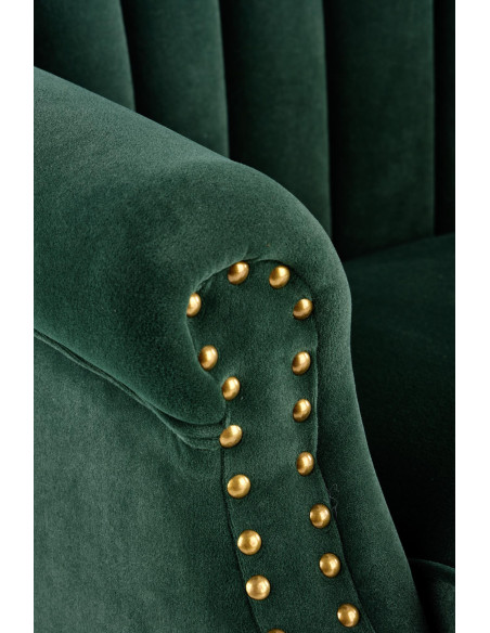 TITAN Fotel Wypoczynkowy Uszak Ciemno Zielony - Głębia Koloru i Komfort