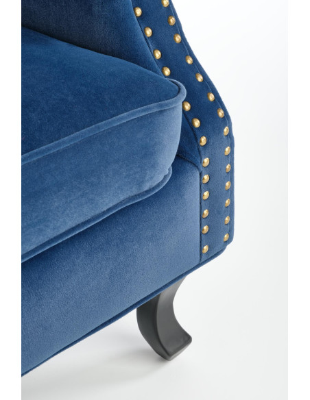 TITAN Fotel Wypoczynkowy Uszak Granatowy - Elegancja i Głębia