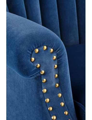 TITAN Fotel Wypoczynkowy Uszak Granatowy - Elegancja i Głębia