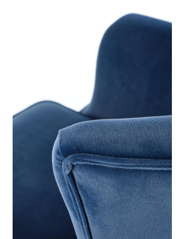 TITAN Fotel Wypoczynkowy Uszak Granatowy - Elegancja i Głębia