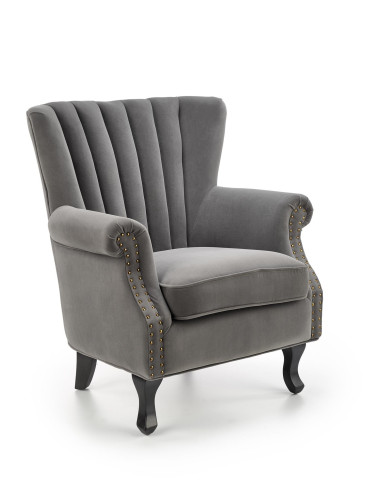 TITAN Fotel Wypoczynkowy Uszak Popielaty - Nowoczesność i Wygoda