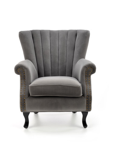 TITAN Fotel Wypoczynkowy Uszak Popielaty - Nowoczesność i Wygoda