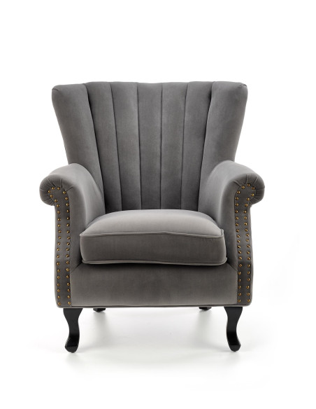 TITAN Fotel Wypoczynkowy Uszak Popielaty - Nowoczesność i Wygoda