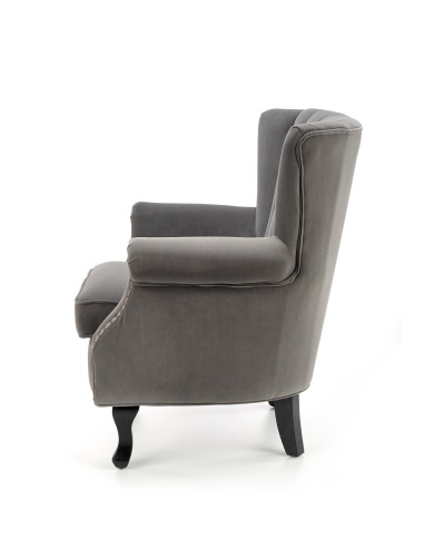 TITAN Fotel Wypoczynkowy Uszak Popielaty - Nowoczesność i Wygoda