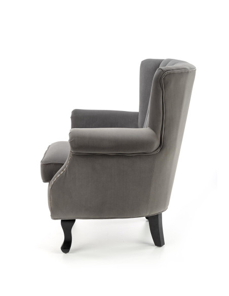 TITAN Fotel Wypoczynkowy Uszak Popielaty - Nowoczesność i Wygoda