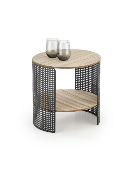 Okrągła ława z półką ALZIRA śr 41 cm