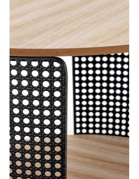 Okrągła ława z półką ALZIRA śr 41 cm