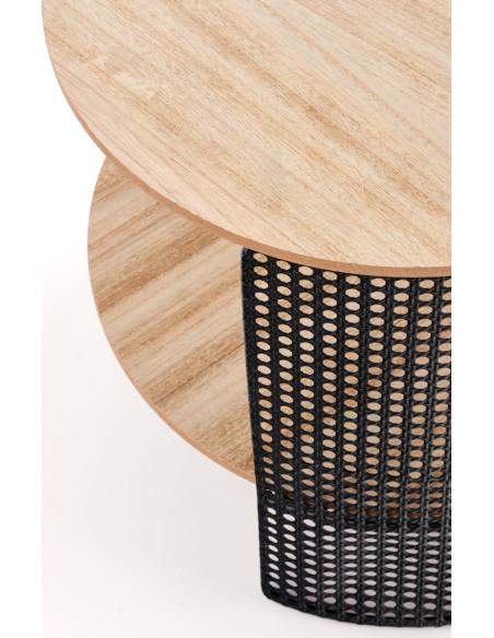 Okrągła ława z półką ALZIRA śr 41 cm