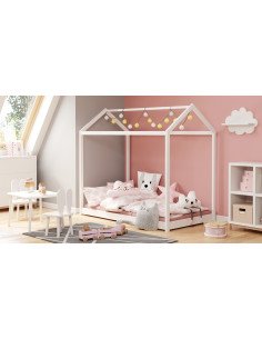 Drewniane łóżko dziecięce YOGI 80x160 białe