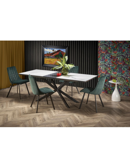 DIESEL Stół Rozkładany Biały Marmur/Podstawa SPIDER 160-200cm - Elegancja