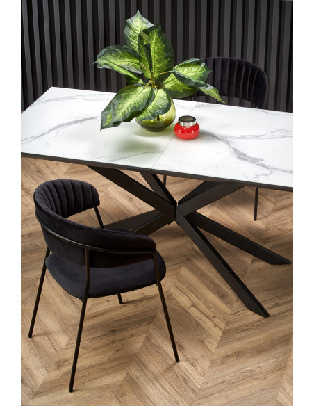 DIESEL Stół Rozkładany Biały Marmur/Podstawa SPIDER 160-200cm - Elegancja