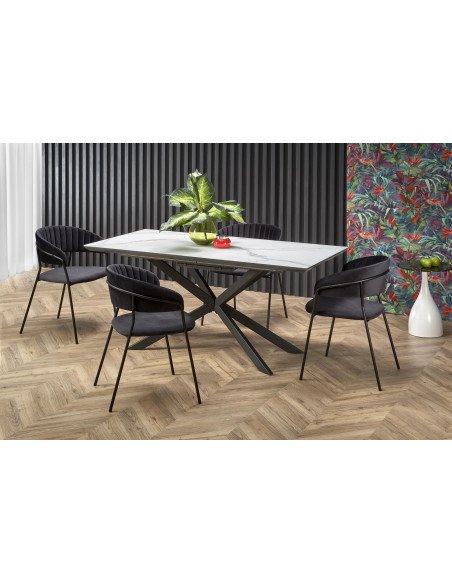 DIESEL Stół Rozkładany Biały Marmur/Podstawa SPIDER 160-200cm - Elegancja