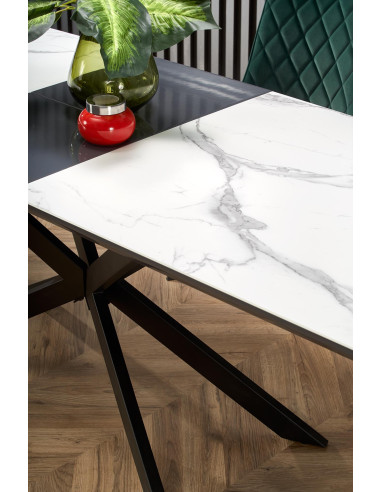 DIESEL Stół Rozkładany Biały Marmur/Podstawa SPIDER 160-200cm - Elegancja