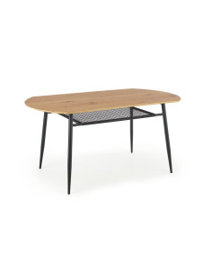 JACKSON Stół 160x90cm Dąb Złoty/Czarny - Ciepło Drewna i Nowoczesny Design