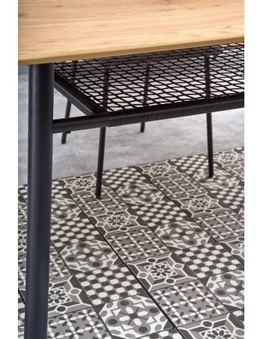 JACKSON Stół 160x90cm Dąb Złoty/Czarny - Ciepło Drewna i Nowoczesny Design