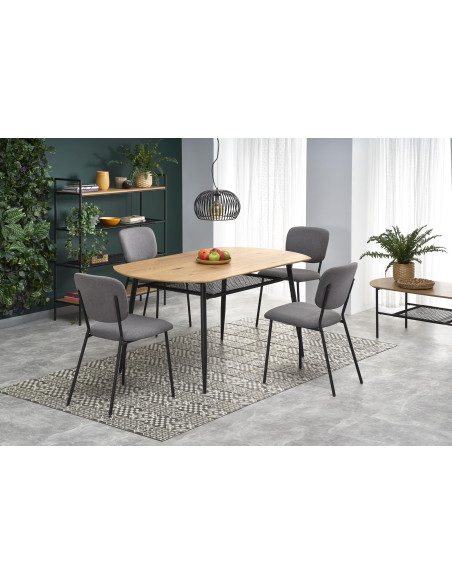 JACKSON Stół 160x90cm Dąb Złoty/Czarny - Ciepło Drewna i Nowoczesny Design