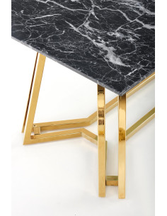 KONAMI Stół Czarny Marmur, Podstawa Złoty Połysk 160x90cm - Luksus i Blask 2