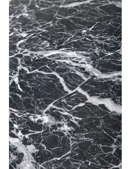 KONAMI Stół Czarny Marmur, Podstawa Złoty Połysk 160x90cm - Luksus i Blask