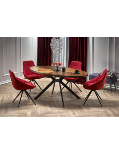 LOCARNO Owalny Stół 170x90cm Orzech/Czarny - Elegancja i Styl 2