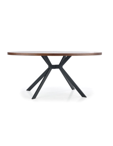 LOCARNO Owalny Stół 170x90cm Orzech/Czarny - Elegancja i Styl